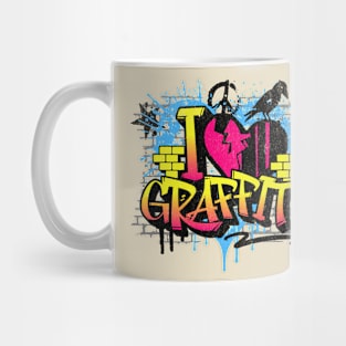 I Love Graffiti Tee Mug